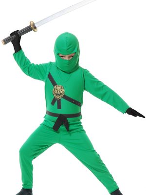Fantasia Ninja Avenger Infantil Verde Fantasia Ninja Avenger Infantil Verde