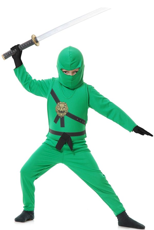 Fantasia Ninja Avenger Infantil Verde