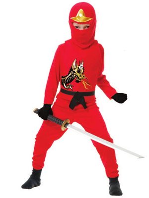 Fantasia Ninja Avenger Infantil Vermelho Fantasia Ninja Avenger Infantil Vermelho