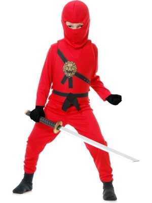 Fantasia Ninja Infantil Vermelho Fantasia Ninja Infantil Vermelho