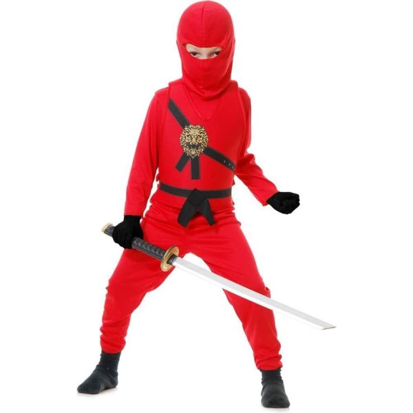 Fantasia Ninja Infantil Vermelho Fantasia Ninja Infantil Vermelho