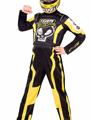 Fantasia Piloto de Corrida Hot Wheels Amarelo Fantasia Piloto de Corrida Hot Wheels Amarelo