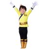 Fantasia Power Rangers Amarelo Luxo Infantil Adolescente