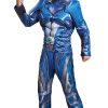 Fantasia Power Rangers Azul Filme Músculos Infantil