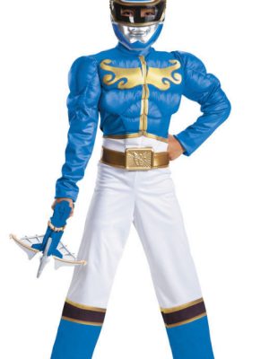 Fantasia Power Rangers Azul Megaforce Músculo Infantil Fantasia Power Rangers Azul Megaforce Músculo Infantil