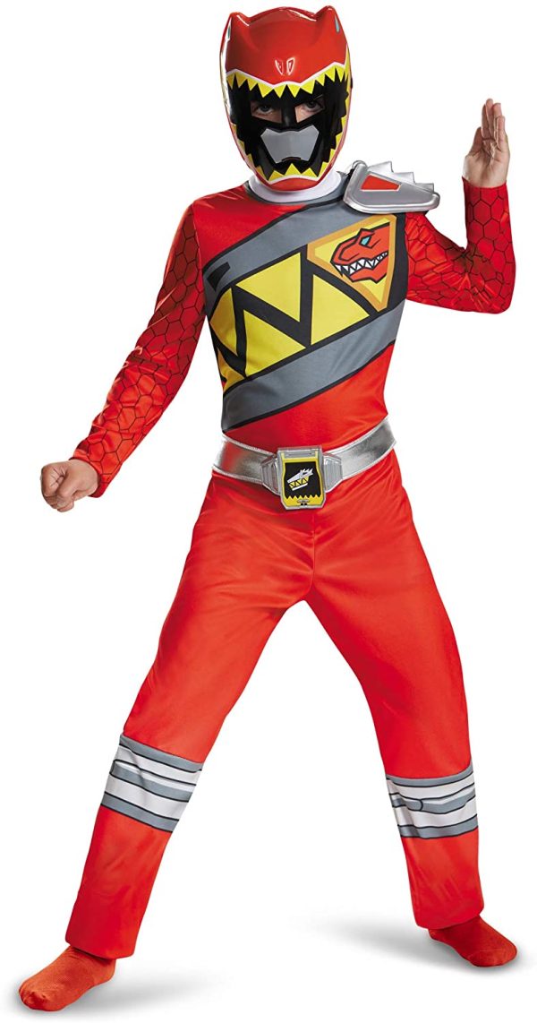 Fantasia Power Rangers Dino Charger Vermelho Clássica Infantil Fantasia Power Rangers Dino Charger Vermelho Clássica Infantil