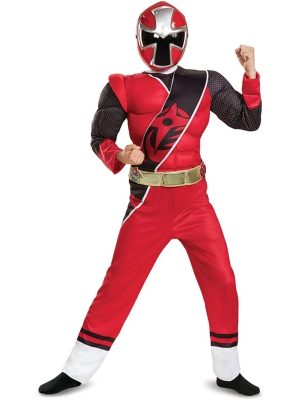 Fantasia Power Rangers Dino Charger Vermelho Infantil Luxo