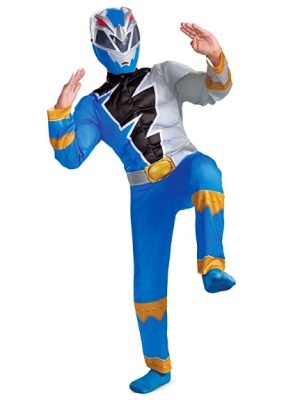 Fantasia Power Rangers Dino Fury Azul Infantil Luxo Fantasia Power Rangers Dino Fury Azul Infantil Luxo