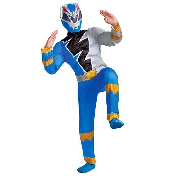 Fantasia Power Rangers Dino Fury Azul Infantil Luxo Fantasia Power Rangers Dino Fury Azul Infantil Luxo