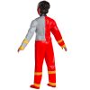 Fantasia Power Rangers Dino Fury Vermelho Infantil Luxo