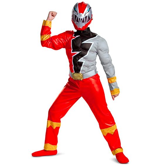 Fantasia Power Rangers Dino Fury Vermelho Infantil Luxo Fantasia Power Rangers Dino Fury Vermelho Infantil Luxo