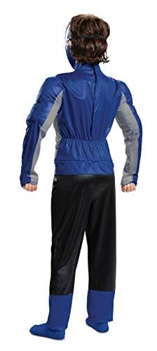 Fantasia Power Rangers Morfador Azul Luxo Infantil