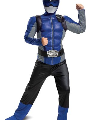 Fantasia Power Rangers Morfador Azul Luxo Infantil Fantasia Power Rangers Morfador Azul Luxo Infantil