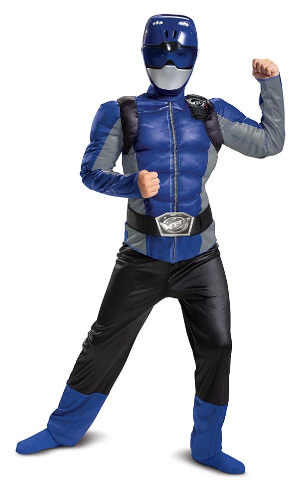 Fantasia Power Rangers Morfador Azul Luxo Infantil