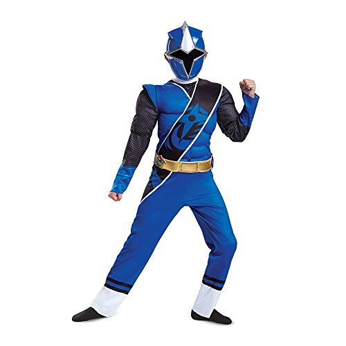 Fantasia Power Rangers Ninja Azul Luxo Infantil Fantasia Power Rangers Ninja Azul Luxo Infantil