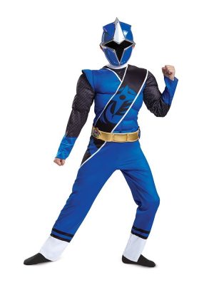 Fantasia Power Rangers Ninja Azul Luxo Infantil Fantasia Power Rangers Ninja Azul Luxo Infantil