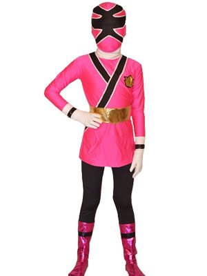 Fantasia Power Rangers Rosa Luxo Infantil Adolescente Fantasia Power Rangers Rosa Luxo Infantil Adolescente