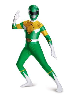 Fantasia Power Rangers Verde Luxo Infantil Adolescente Fantasia Power Rangers Verde Luxo Infantil Adolescente