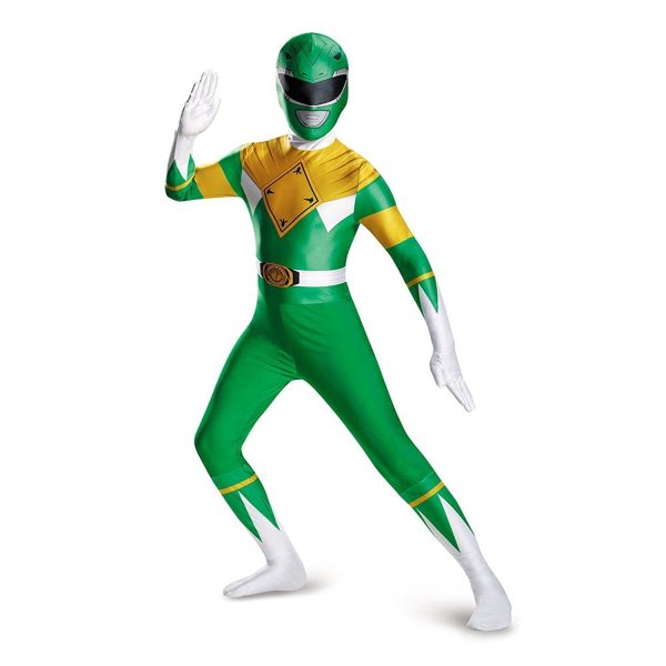 Fantasia Power Rangers Verde Luxo Infantil Adolescente Fantasia Power Rangers Verde Luxo Infantil Adolescente