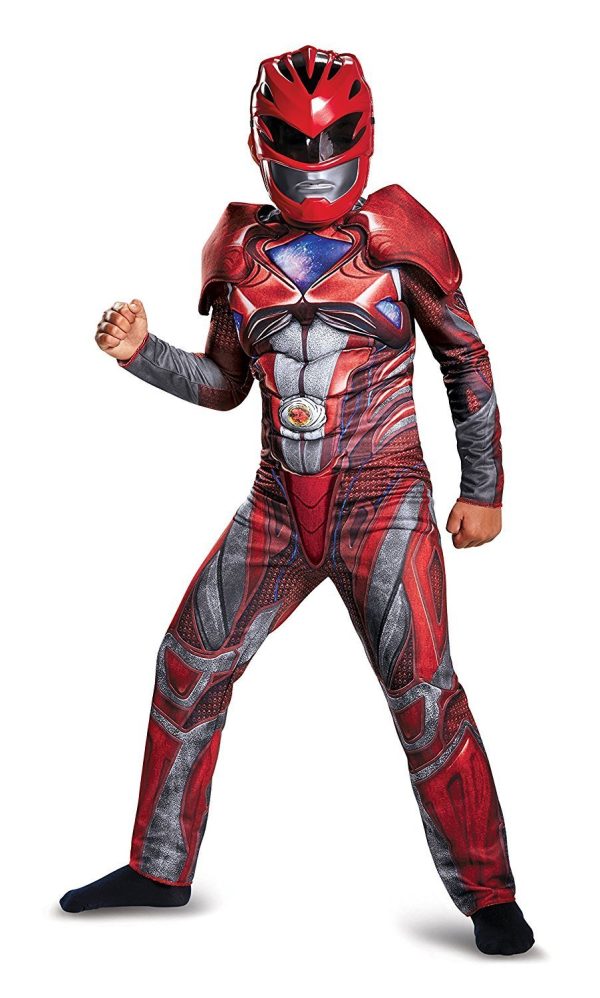 Fantasia Power Rangers Vermelha Filme Músculos Infantil