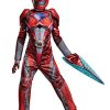 Fantasia Power Rangers Vermelha Filme Músculos Infantil Elite