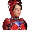 Fantasia Power Rangers Vermelha Filme Músculos Infantil Elite
