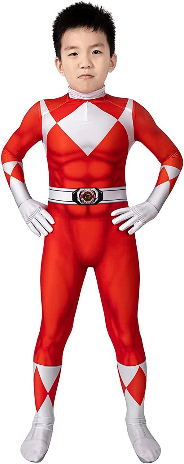 Fantasia Power Rangers Vermelha Infantil Luxo Fantasia Power Rangers Vermelha Infantil Luxo