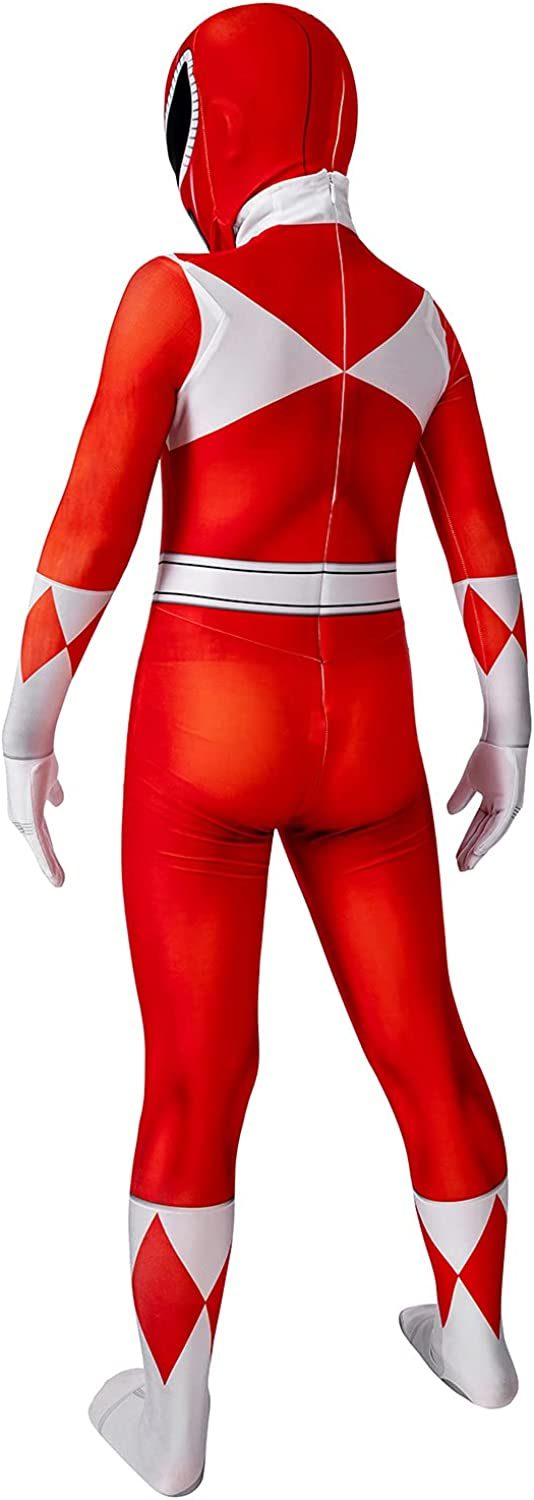 Fantasia Power Rangers Vermelha Infantil Luxo Fantasia Power Rangers Vermelha Infantil Luxo