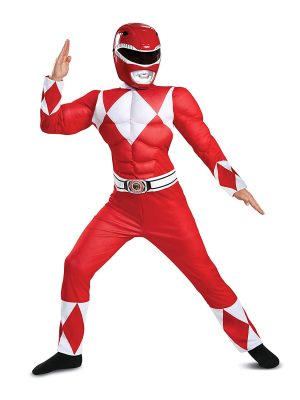 Fantasia Power Rangers Vermelho Luxo Infantil Fantasia Power Rangers Vermelho Luxo Infantil