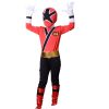 Fantasia Power Rangers Vermelho Luxo Infantil Adolescente