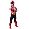 Fantasia Power Rangers Vermelho Luxo Infantil Adolescente