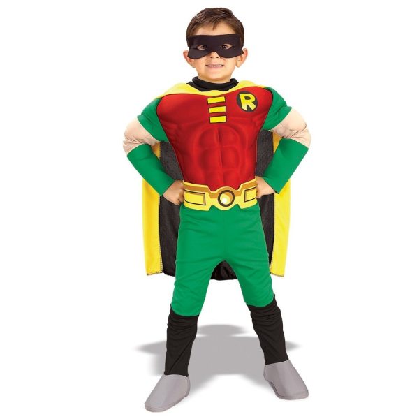 Fantasia Robin Infantil com Músculos Fantasia Robin Infantil com Músculos