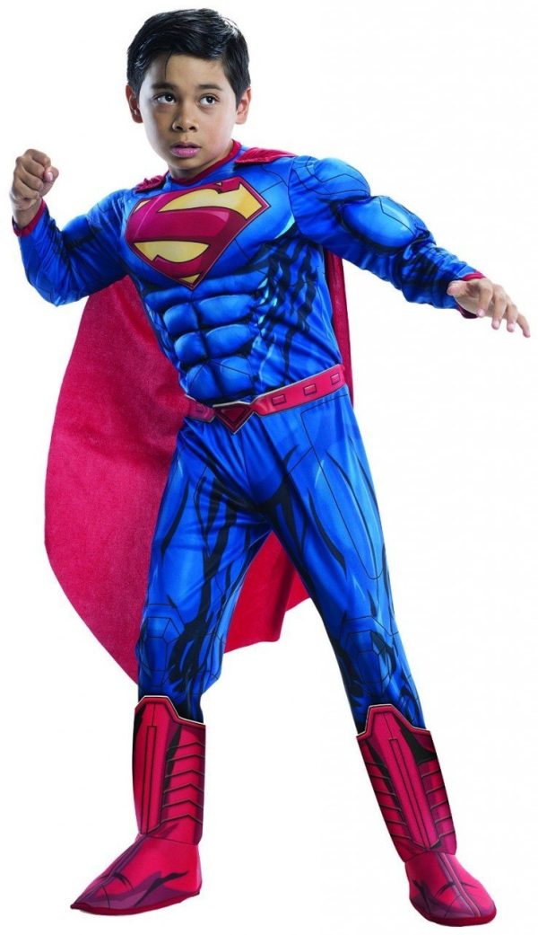 Fantasia Super Homem de Aço DC Músculos Infantil Fantasia Super Homem de Aço DC Músculos Infantil