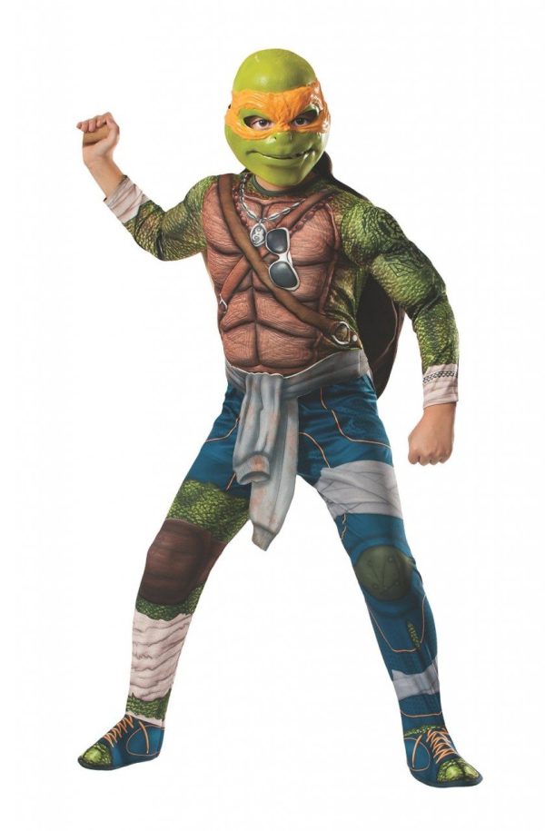 Fantasia Tartarugas Ninja Luxo Michelangelo com Músculos Infantil Fantasia Tartarugas Ninja Luxo Michelangelo com Músculos Infantil