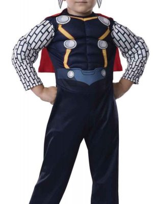 Fantasia Thor com Músculos Os Vingadores Assemble Infantil Completo Fantasia Thor com Músculos Os Vingadores Assemble Infantil Completo