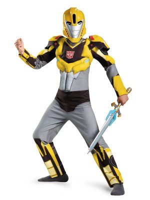 Fantasia Transformers Animado Bumblebee Infantil Músculos