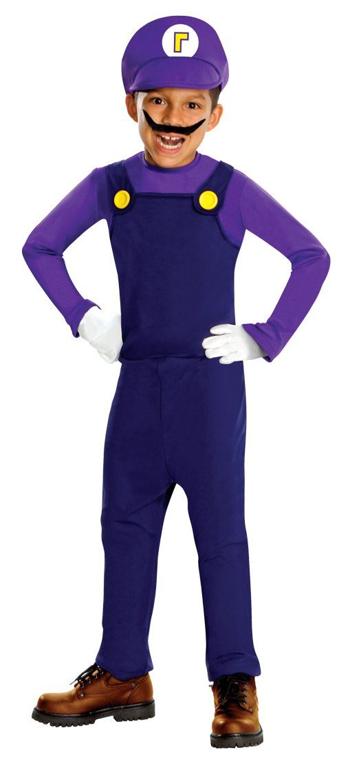 Fantasia Waluigi Luxo Infantil