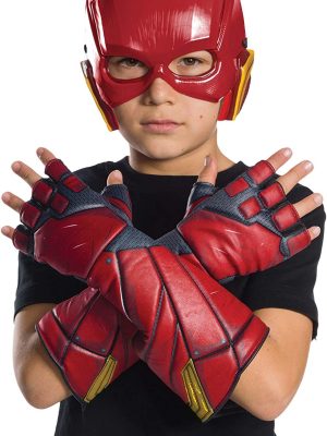 Luvas The Flash Cosplay Luxo Vermelho Infantil