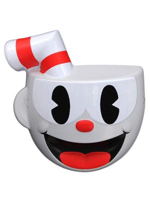 Máscara Cuphead Mugman Infantil Vermelho Máscara Cuphead Mugman Infantil Vermelho