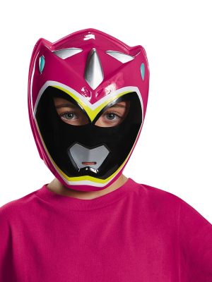 Máscara Dino Charge Power Ranger Rosa Infantil Máscara Dino Charge Power Ranger Rosa Infantil