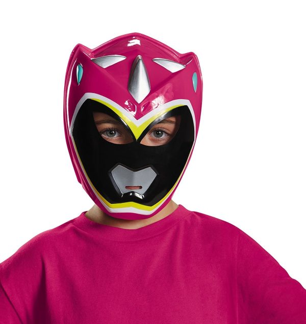 Máscara Dino Charge Power Ranger Rosa Infantil Máscara Dino Charge Power Ranger Rosa Infantil