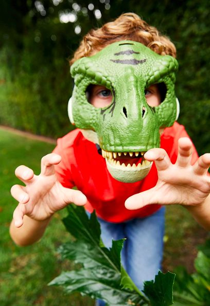 Máscara Jurassic Park O Mundo dos Dinossauros TRex Infantil Tyrannosaurus