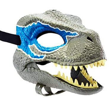 Máscara Jurassic Park O Mundo dos Dinossauros TRex Infantil Velociraptor 2 Máscara Jurassic Park O Mundo dos Dinossauros TRex Infantil Velociraptor 2
