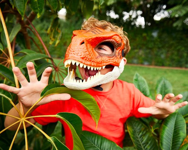 Máscara Jurassic Park O Mundo dos Dinossauros TRex Infantil Velociraptor Máscara Jurassic Park O Mundo dos Dinossauros TRex Infantil Velociraptor