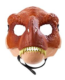 Máscara Jurassic Park Mundo dos Dinossauros TRex Infantil Velociraptor