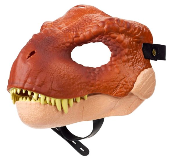 Máscara Jurassic Park Mundo dos Dinossauros TRex Infantil Velociraptor