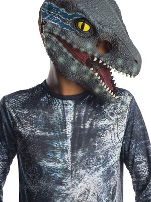 Máscara Mundo Jurássico Reino Caído Velociraptor Infantil 3/4 Máscara Mundo Jurássico Reino Caído Velociraptor Infantil 3/4