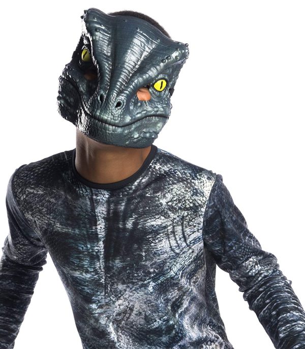 Máscara Mundo Jurássico Reino Caído Velociraptor Infantil Clássica