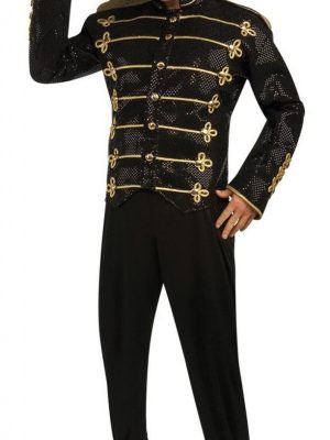 Jaqueta Michael Jackson Adulto Preta Luxo Jaqueta Michael Jackson Adulto Preta Luxo