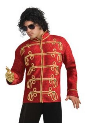 Jaqueta Michael Jackson Vermelha Adulto Clássica